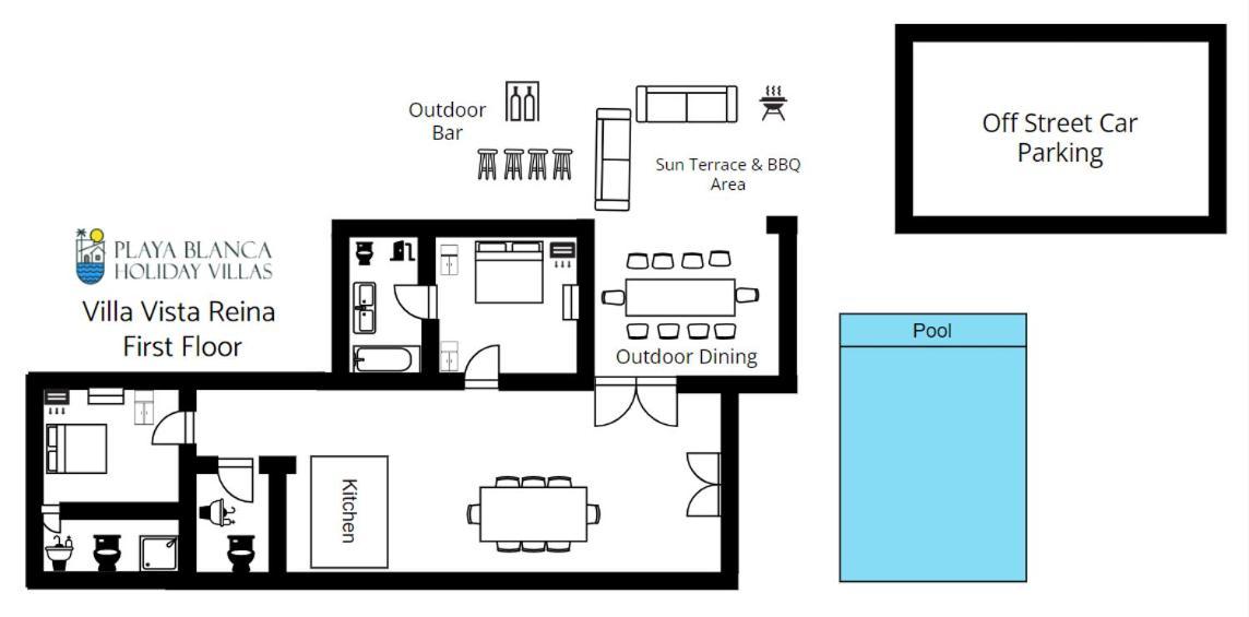 Villa Vista Reina - Luxury 6 Bedroom - Heated Pool- Views - Pool Table - Vista Lobos - Playa Blanca 외부 사진